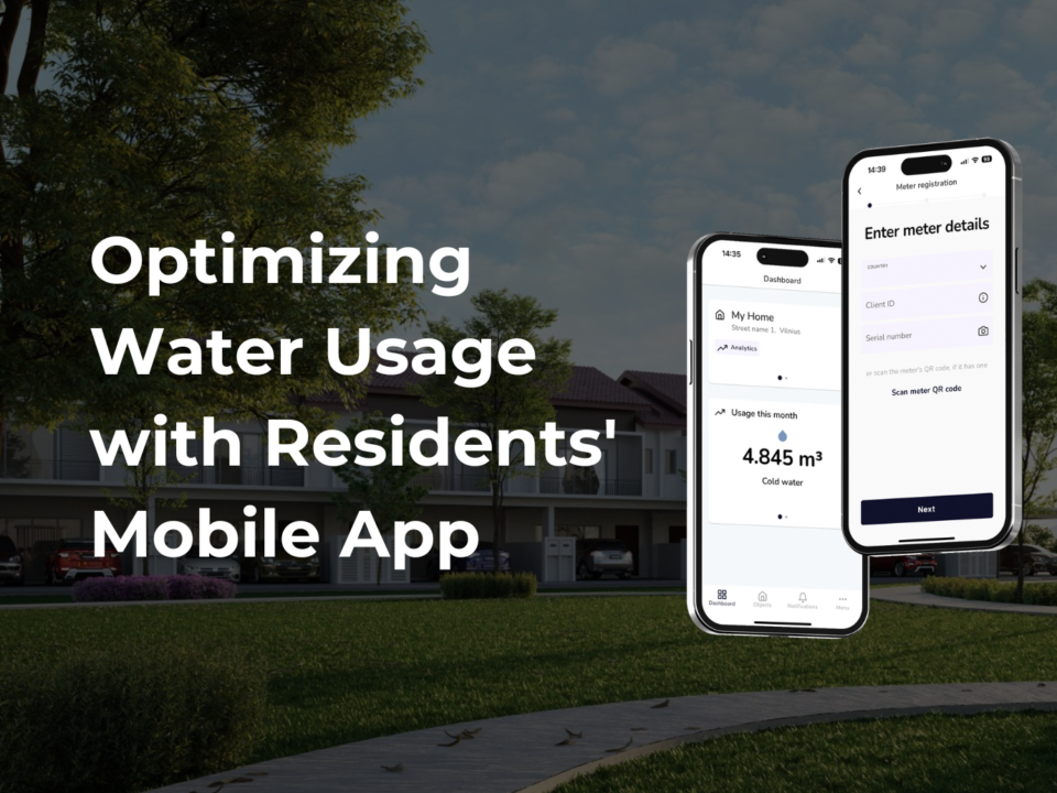Mainlink water management app designed for smart water metering