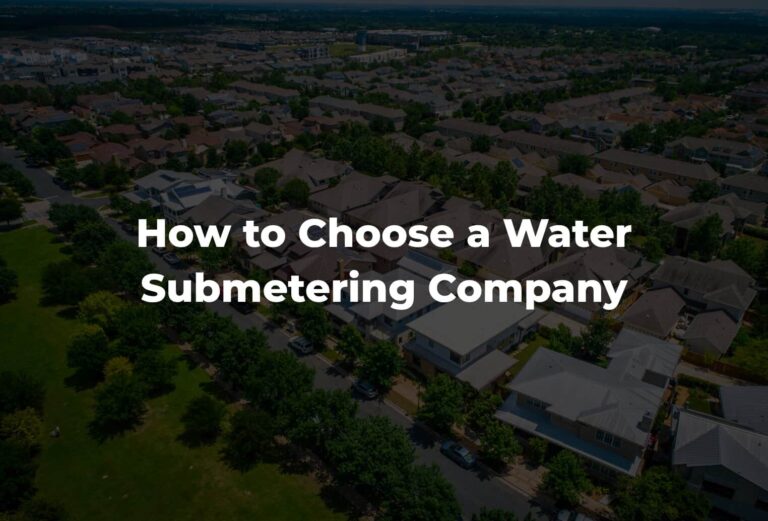 How to choose a water submetering company